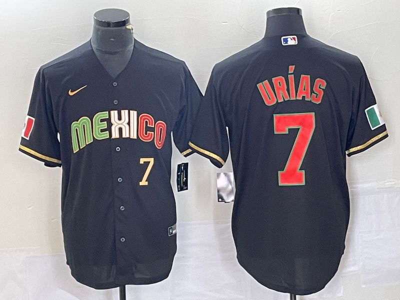 Men 2023 World Cub Mexico #7 Urias Black Nike MLB Jersey style 91834->more jerseys->MLB Jersey